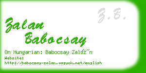 zalan babocsay business card